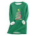 thumbnail image 2 of Meihcang Chandails Molletonnés Doublés en Sherpa pour Femmes Grande Taille, Graphique d'Arbre de Noël, Col Rond, Chandail en Molleton à Enfiler, Haut Chaud d'Hiver pour Noël, 2 of 4