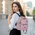 thumbnail image 6 of FORMRS Mini Backpack Purse for Women Quilted Travel Daypack Casual Shoulder Bag, Purple Floral Horses Pattern, 6 of 7