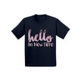 thumbnail image 1 of Awkward Styles Hello I am New Here Infant Shirt I am New Here T Shirt I'm New Girls Shirts Girls Romper Pink Outfit for Baby Kids Cute T-Shirts Lovely Baby Girl Shirts Kids Birthday Gifts Boys Outfit, 1 of 4