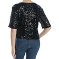 thumbnail image 2 of Bar Iii Womens Sequined Mesh Pullover Blouse, 2 of 2