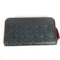 thumbnail image 6 of Pre-Owned Salvatore Ferragamo Gancini round zipper long wallet in black leather for... (Good), 6 of 14