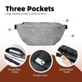 thumbnail image 4 of Naloa GlitterSilver Print Running Belts for Men Women,Running Fanny Pack with 2-Zipper Pockets,Waterproof Waist Pack for Travel Hiking Running Outdoor Sports, 4 of 8