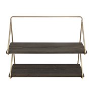 Contemporary Home Living 4' Distressed Black Rectangular Storage Shelf ...