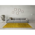 thumbnail image 3 of Ahgly Company Machine Washable Indoor Square Oriental Yellow Industrial Area Rugs, 6' Square, 3 of 4
