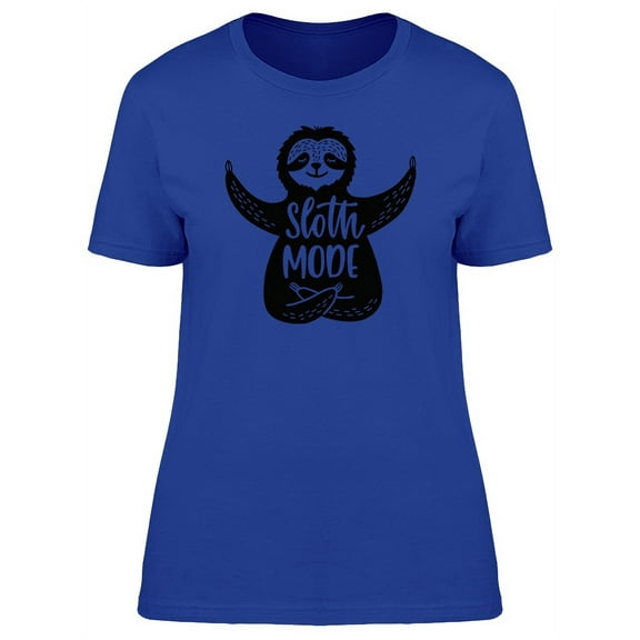 Cartoon Sloth Mode Sketch T-Shirt Women -Image by Shutterstock, Female 3X-Large