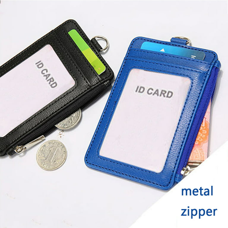 Leather ID Holder With Personalised Lanyard, ID Card Holder, Pass
