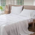 thumbnail image 2 of MooMee 100% Washed Cotton Sheet Set Queen Linen Like Textured Breathable Durable Soft Comfy 4pcs (Bright White), 2 of 6