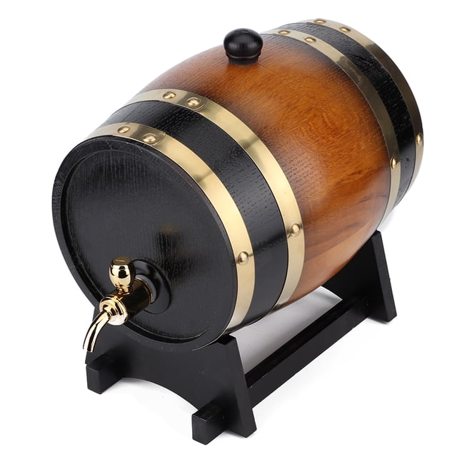 Wood Wine Barrel,3L Large Capacity Retro Wine Container Wine Bucket Modern Innovation