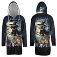 thumbnail image 3 of Happy Halloween Chinese Shar-Pei Witch Pumpkins Bats All Over Print 3D Hooded Duffle Toggle Coat Dog Lover - 13012, 3 of 6