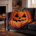 thumbnail image 4 of Shaped Giant Pumpkin Throw Blanket, Creative Orange Soft Flannel Fleece Novelty Decor, Cute Halloween Holiday Home Blanket for Couch Sofa Bed, 60x60in, 4 of 8