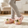 thumbnail image 5 of Kids Cat Plush Slippers, Winter Warm Cartoon Slip On House Slippers, Thick Non Slip Sole Indoor Bedroom Slippers for Girls Boys 5-13 Years, 5 of 8