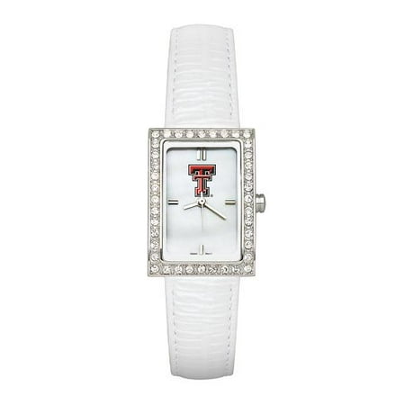 LogoArt NCAA Ladies Fashion Watch with White Leather Strap