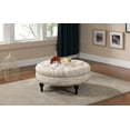 thumbnail image 2 of Baxton Studio Palfrey Beige Script Print Modern Tufted Ottoman, 2 of 5