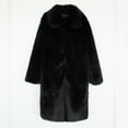 thumbnail image 4 of Stichou Womens Winter Faux Fur Long Coat Oversize Fuzzy Long Outerwear Fashion Luxury Warm Jacket Overcoat Black XL, 4 of 7