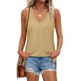 thumbnail image 6 of Tank Tops for Women Summer V Neck T Shirts Trendy Sleeveless Basic Tee Loose Fit 2025 Fashion, 6 of 6