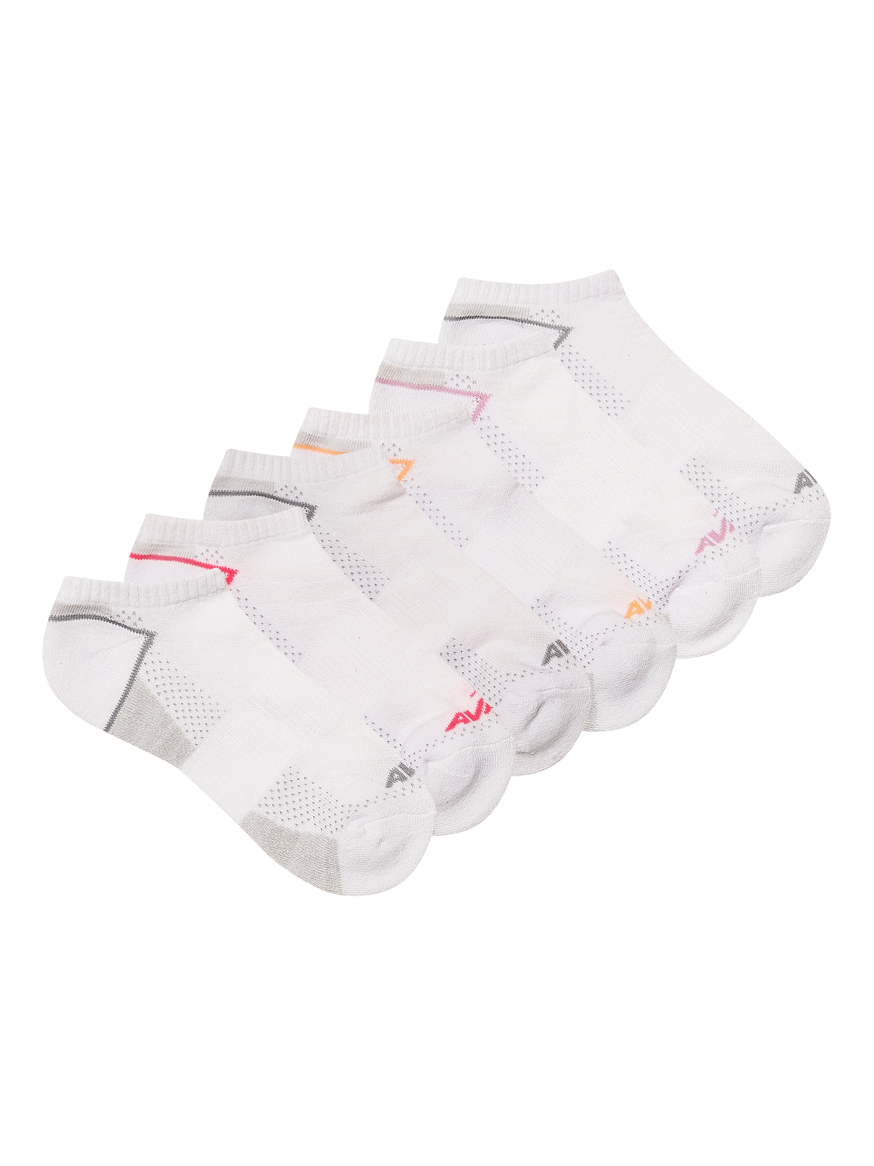 Avia Women's All Sport Cushion No Show Socks, 6-Pack