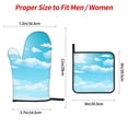 thumbnail image 3 of ZICANCN Oven Mitts and Pot Holders Sets, White Sky Fluffy Clouds Baking Sets Kitchen Heat Resistant 4 Pieces, 3 of 8