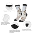 thumbnail image 3 of Naloa White Reindeer Portrait Kids Socks Unisex Kids and Toddlers' Crew Socks, ,1 Pairs, 3 of 5