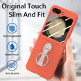 thumbnail image 3 of Dteck for Samsung Z Flip 5 Case, Shockproof Ring Stand Slim Full Body Case with Built-in Screen Protector Protective Hard Case for Samsung Galaxy Z Flip 5,Orange, 3 of 9