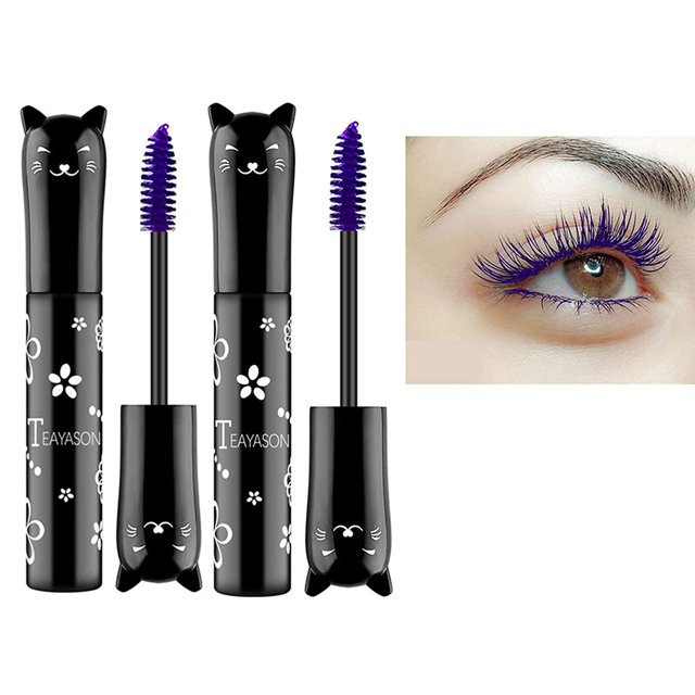2 Packs Cat eye mascara , Washable Mascara Makeup, Volumizing Mascara, Buildable, Lengthening Mascara, Defining, Curling, Multiplying, Eyes Makeup(3#)
