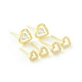 thumbnail image 2 of Sonducket 3 pares de pendientes de brazalete geométricos de corazón para mujer, tachuelas de Zirconia, joyería que combina con todo, regalo de Ropa, zapatos y accesorios Miscelánea Sonducket AP017079-00, 2 of 6