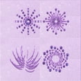 thumbnail image 1 of Ahgly Company Machine Washable Indoor Square Transitional Heliotrope Purple Area Rugs, 4' Square, 1 of 7