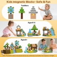 thumbnail image 5 of Gryxpox 100Pcs Magnetic Blocks - Building Cubes, STEM Learning Sensory Construction Blocks Set for Kids, 3-10 Years Old Boys Girls Birthday Gift, 5 of 8