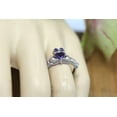 thumbnail image 5 of HeartsAndYou 1.2ct Natural Purple Amethyst Engagement Ring Claddagh 100% 14k SOLID White Gold, 5 of 9