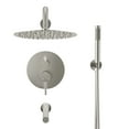 thumbnail image 5 of Boyel Living Shower System 10 in Wall Mount Rainfall Shower Head with Handheld Shower and Bathtub Tub Spout,3-function Bathroom Round Shower Combo Set ,Shower Set Tub Faucet in Brushed Nickle, 5 of 10