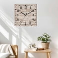 thumbnail image 3 of Vintage Farmhouse Wooden Wall Clock Silent Non Ticking, Country Retro Beige Wooden Grain Square Wall Clocks Battery Operated, Decor Clock for Home Office, Living Room, Kitchen, 10 Inch, 3 of 9