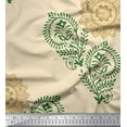 thumbnail image 1 of Soimoi Modal Satin Fabric Paisley,Leaves & Floral Mandala Block Print Fabric by Yard 42 Inch Wide, 1 of 1