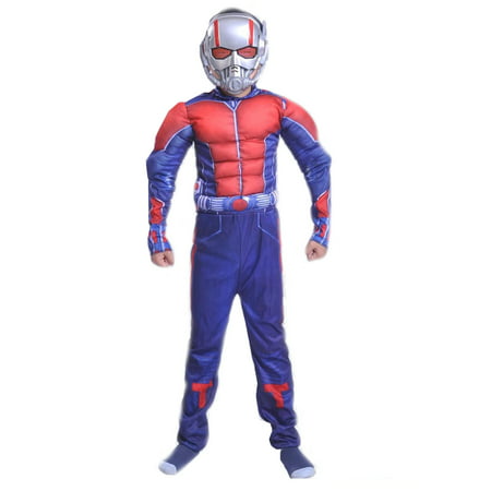 Wenchoice Blue Ant-Man Muscle Halloween Costume Big Kids