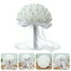 thumbnail image 2 of GOOHOCHY 1 ramo de novia artificial con rosas realistas, accesorio para fotografía de boda., 2 of 7