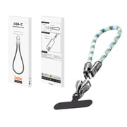 Hangs2 Type C To Type C 240W Charging With Wearable Bracelet Design 5A Fast Charging USB C Phone Crossbody&Wrist Strap Lanyard Portable Fashion Fast Charger