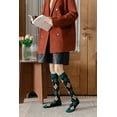 thumbnail image 3 of Women's Retro Plaid Knee High Sock, Kawaii Japanese JK Winter Warm Thick Long Tube Ribbed Knitted Crew Sock. ﻿, 3 of 9
