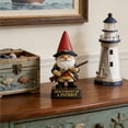 thumbnail image 4 of Resin Nautical Sailing Ornament Desktop Decorative, Figurine for Office Desk Living Room Home Decor, Creative Sea Voyage Sculpture Tabletop Accent for Home Decor Styling, 3.9in, Multicolor, 4 of 5