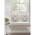 thumbnail image 3 of Half Window Curtain 36 Inches Long, Spring Floral Window Treatment Curtain Drapes, Watercolor Herbs Summer Botanical Rustic Small Tier Curtains for Bathroom Over Sink, 27.5"x36", 2 Panels, 3 of 7