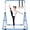 Blue, variant on Foldable Gymnastics Bar, 5-Height Adjustable Gymnastic Bars for Kids at Home,Robust & Stable for Indoor/Outdoor Using,Weight Limit 140LBS
