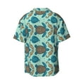 thumbnail image 2 of Xecao offers the Turtles And Seahorses for Men's Casual Short-sleeved Shirt, a button-up collared shirt with a pocket, perfect for beach vacations and yacht travel in the Small size., 2 of 7