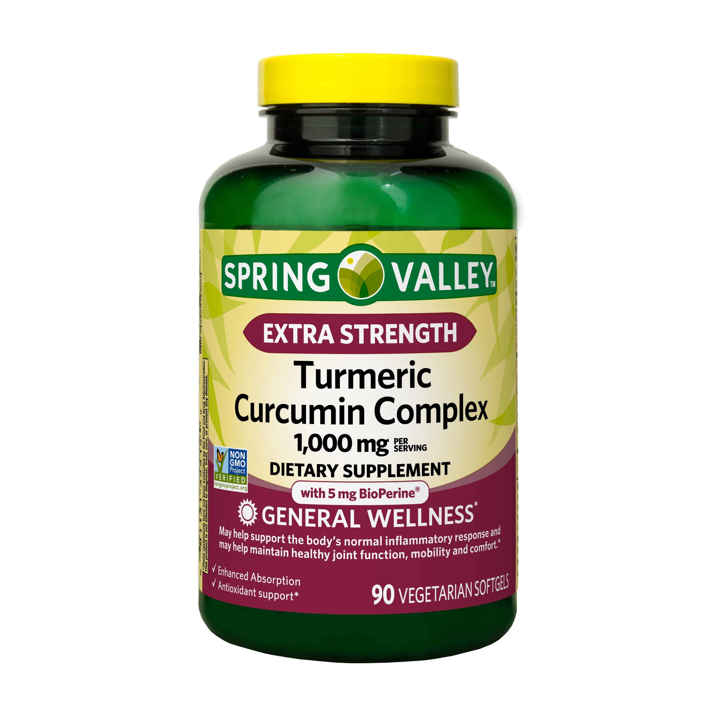 Spring Valley Turmeric Curcumin Complex Softgels, 1000 mg, 90 count