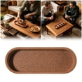 thumbnail image 2 of Nilnehc Long Oval Cork Coaster,Heat Absorbent Drink Mat with Raised Edge for Condensation,Natural Wood Cup Pad for Home Kitchen Office,Insulated Coffee Table Protector 10.24x3.94in, 2 of 5