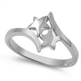 thumbnail image 1 of Star Galaxy Wave Infinity Girlfriend Ring .925 Sterling Silver Band Jewelry Female Male Size 8, 1 of 4