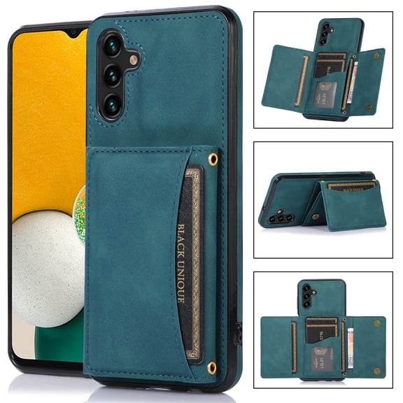 Compatible with Samsung Galaxy A13 5G Wallet Case, with Card Holder, PU Leather Kickstand Card Slots Case, Magnetic Clasp and Durable Shockproof Cover for Samsung Galaxy A13 5G,Blue