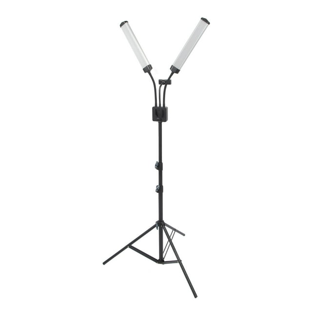 Luz de Relleno de Fotografía Lideró de 40W Para Mejorar La Belleza, Luz de Relleno Led de Brazos Dobles Plegables de 3200K-5600K, Con Puerto de Carga USB, Trípode Ajustable,