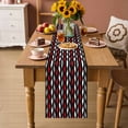 thumbnail image 2 of Red Grey Striped Table Runner 70 Inches, Modern Abstract Geometric Stripes Bed Runner Dresser Scarves Tabletop for Indoor Outdoor Parties/Ceremony/Banquet, 13" x 70", 2 of 9