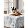 thumbnail image 6 of Blue Teal Botanical Table Cloth, Watercolor Spring Summer Leaves Waterproof Tablecloth for Rectangle Tables, Reusable Washable Fabric Table Cover for Restaurant Kitchen Dining Tables 52"x70", 6 of 6