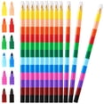 thumbnail image 2 of Leinuosen Stacking Crayons Stackable Buildable Crayons Colorful Crayon for School Office Supplies, 12 Colors (12 Pieces), 2 of 4