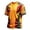 Orange, variant on Mexico 2026 Soccer Cup Style V-Neck Jersey for Men, Short Sleeve Breathable Top with Vintage Totem & Sun Stone Graphic, Lightweight Athletic Shirt, 1 PC Black L