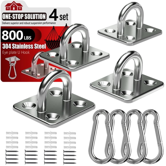 [ Conjunto de Ganchos para Techo Sprookber Acero Inoxidable 304 Capacidad 400 kg ]