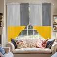 thumbnail image 2 of Yellow Gray Color Block Swag Curtain Valance for Windows, Abstract Retro Window Treatments Short Swag Topper for Kitchen Windows Bathroom Bedroom, 36"x63", 2 of 8